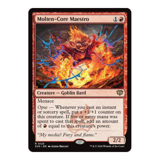 Molten-Core Maestro (SOS) #125 Rare (Lightly Played) Secrets of Strixhaven Magic: The Gathering: 2026