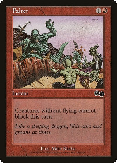 1998 Magic: Urza's Saga (USG) - Falter (#184, Common) (Lightly Played)