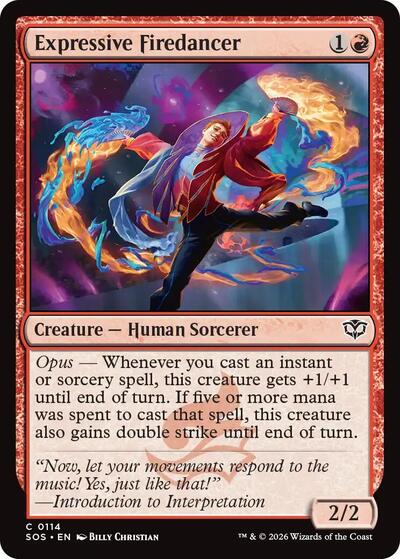 2026 Magic: Secrets of Strixhaven (SOS) - Expressive Firedancer (#114, Common) (Lightly Played)
