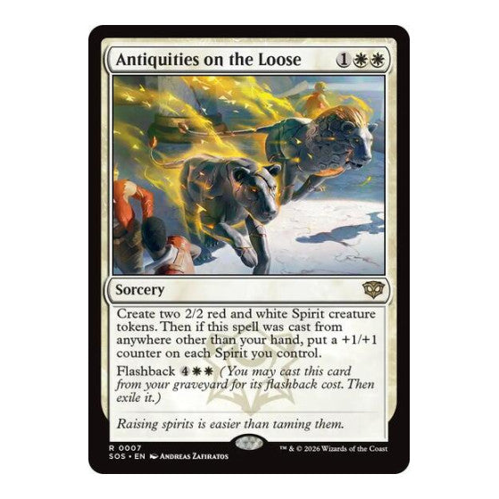 Antiquities on the Loose (SOS) #7 Rare (Lightly Played) Secrets of Strixhaven Magic: The Gathering: 2026