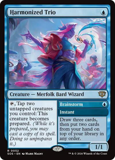Harmonized Trio (SOS) #52 Rare (Moderately Played) Secrets of Strixhaven Magic: The Gathering: 2026