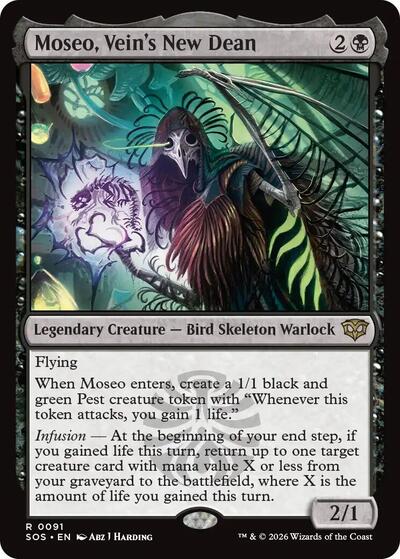 2026 Magic: Secrets of Strixhaven (SOS) - Moseo Veins New Dean (#91, Rare) (Near Mint)