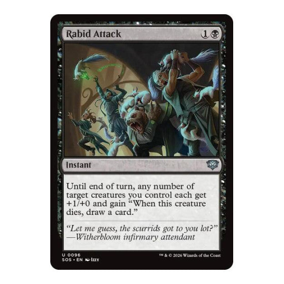 Rabid Attack (SOS) #96 Uncommon Secrets of Strixhaven Magic: The Gathering: 2026