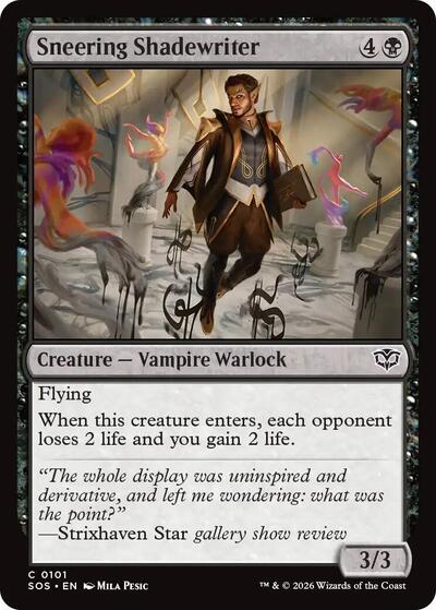 2026 Magic: Secrets of Strixhaven (SOS) - Sneering Shadewriter (#101, Common) (Lightly Played)