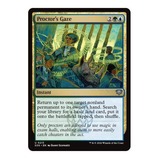 Proctor's Gaze (SOS) #213 Uncommon (Lightly Played) Secrets of Strixhaven Magic: The Gathering: 2026