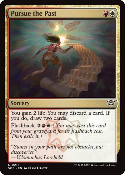 Pursue the Past (SOS) #216 Common (Lightly Played) Secrets of Strixhaven Magic: The Gathering: 2026