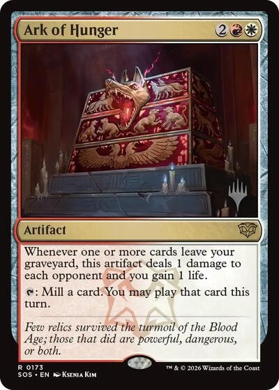 Ark of Hunger (PPSOS) #173 Rare (Lightly Played) Promo Pack: Secrets of Strixhaven Magic: The Gathering: 2026