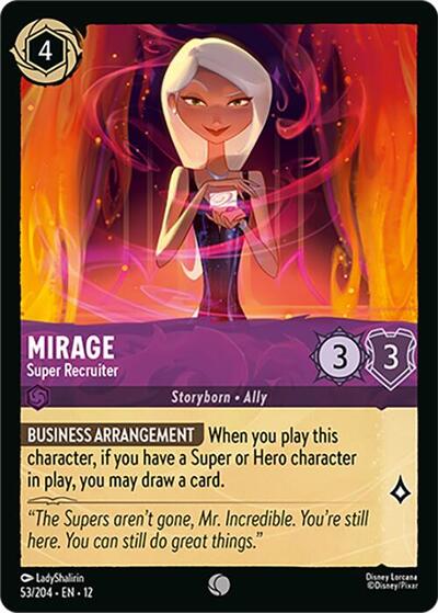 Mirage - Super Recruiter (12) #53/204 Common (Near Mint) Wilds Unknown Disney Lorcana: 2026