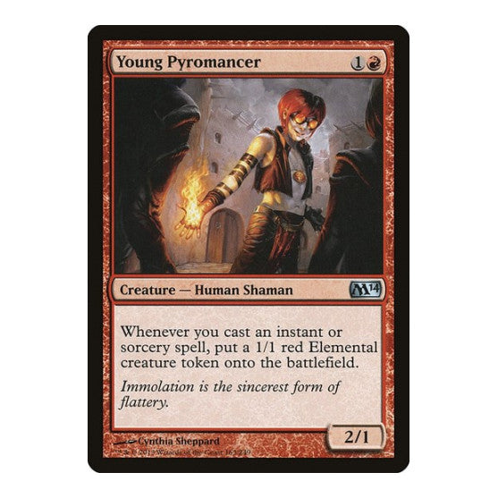 Young Pyromancer (M14) #163 Uncommon (Lightly Played) Magic 2014 (M14) Magic: The Gathering: 2013