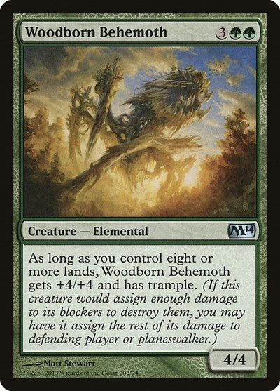 Woodborn Behemoth (M14) #203 Uncommon (Damaged) Magic 2014 (M14) Magic: The Gathering: 2013