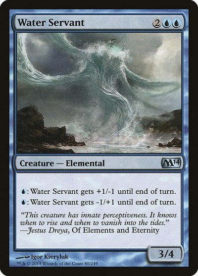 Water Servant (M14) #80 Uncommon (Lightly Played) Magic 2014 (M14) Magic: The Gathering: 2013