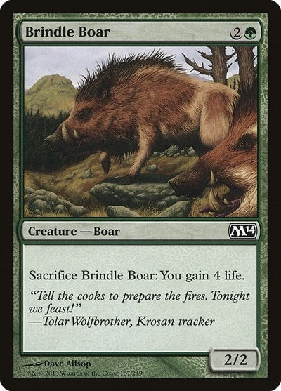 Brindle Boar (M14) #167 Common Magic 2014 (M14) Magic: The Gathering: 2013