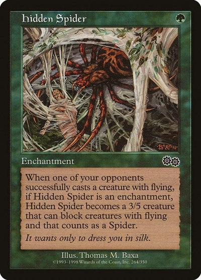 Hidden Spider (USG) #264 Common (Lightly Played) Urza's Saga Magic: The Gathering: 1998