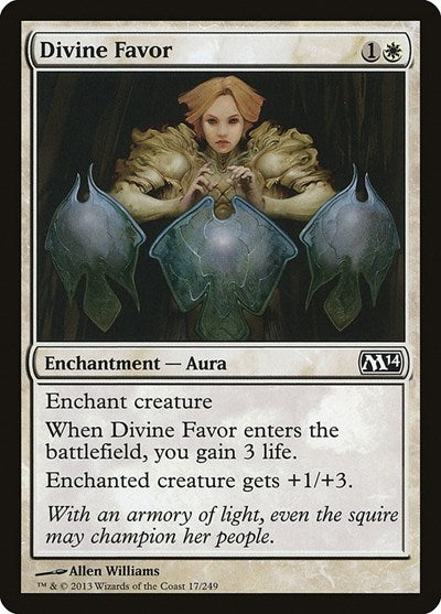 Divine Favor (M14) #17 Common (Lightly Played) Magic 2014 (M14) Magic: The Gathering: 2013