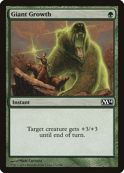 Giant Growth (M14) #174 Common Magic 2014 (M14) Magic: The Gathering: 2013