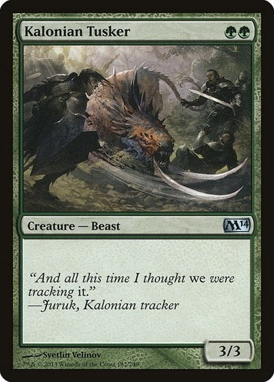 Kalonian Tusker (M14) #182 Uncommon Magic 2014 (M14) Magic: The Gathering: 2013