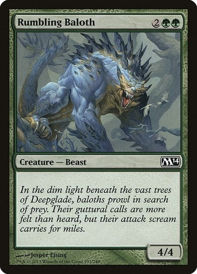 Rumbling Baloth (M14) #193 Common Magic 2014 (M14) Magic: The Gathering: 2013