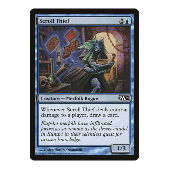 Scroll Thief (M14) #69 Common (Lightly Played) Magic 2014 (M14) Magic: The Gathering: 2013