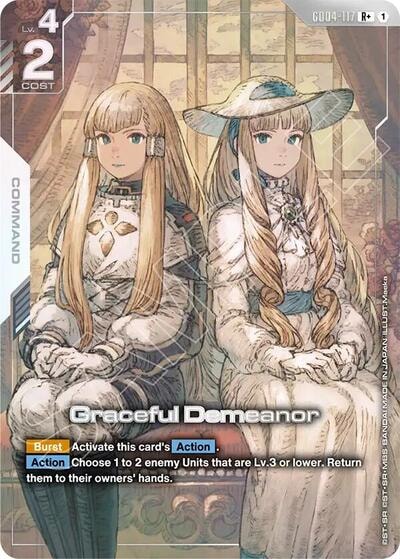 Graceful Demeanor R (GD04) #GD04-117 R+ (Holofoil Near Mint) Phantom Aria Gundam Card Game: 2026