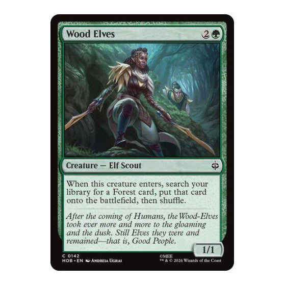 Wood Elves (HOB) #142 Common The Hobbit Magic: The Gathering: 2026