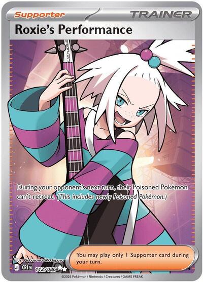 Roxies Performance 112 086 (CRI) #112/086 Ultra Rare (Holofoil Near Mint) ME04: Chaos Rising Pokemon: 2026