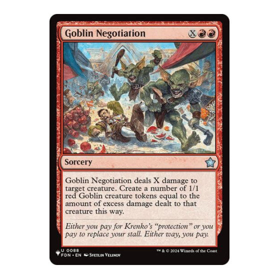 Goblin Negotiation (LIST) #88 Uncommon (Lightly Played) The List Reprints Magic: The Gathering: 2026