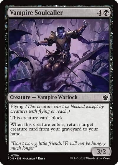 Vampire Soulcaller 0758 (FDN) #758 Common (Lightly Played) Foundations Magic: The Gathering: 2024