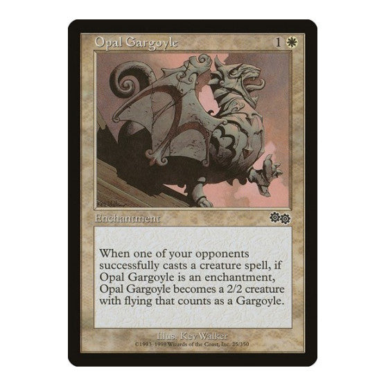 Opal Gargoyle (USG) #25 Common (Lightly Played) Urza's Saga Magic: The Gathering: 1998