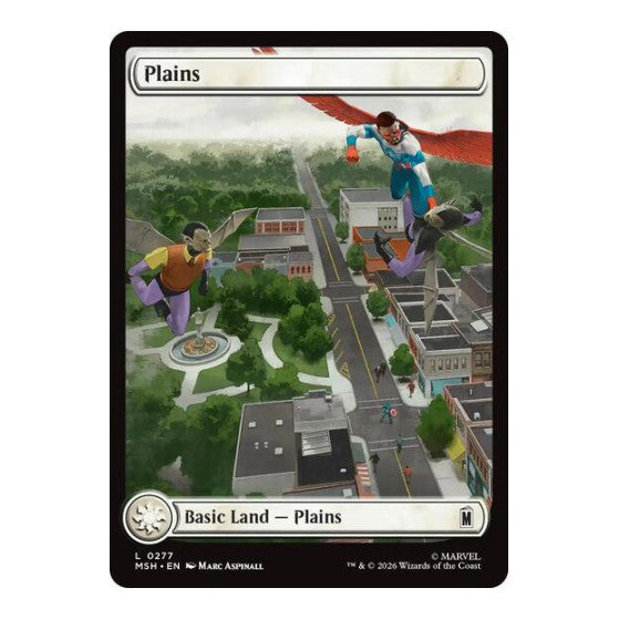 Plains (0277) (MSH) #277 Land (Lightly Played) Marvel Super Heroes Magic: The Gathering: 2026