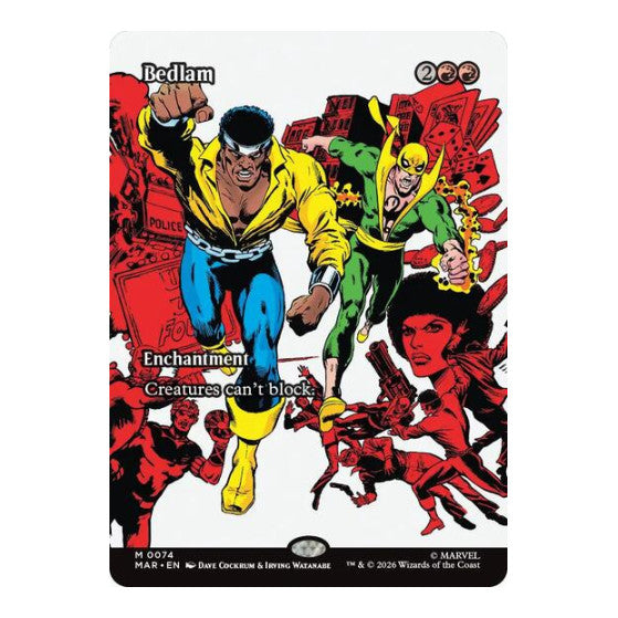 Bedlam (Borderless) (MAR) #74 Mythic Rare Marvel Universe Eternal-Legal Magic: The Gathering: 2025