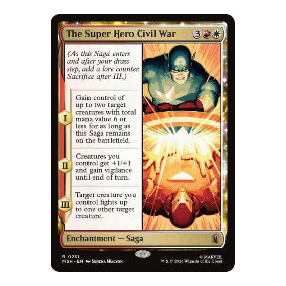 The Super Hero Civil War (MSH) #231 Rare (Foil Lightly Played) Marvel Super Heroes Magic: The Gathering: 2026