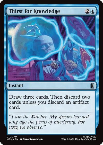 Thirst for Knowledge (MSH) #79 Uncommon (Lightly Played) Marvel Super Heroes Magic: The Gathering: 2026