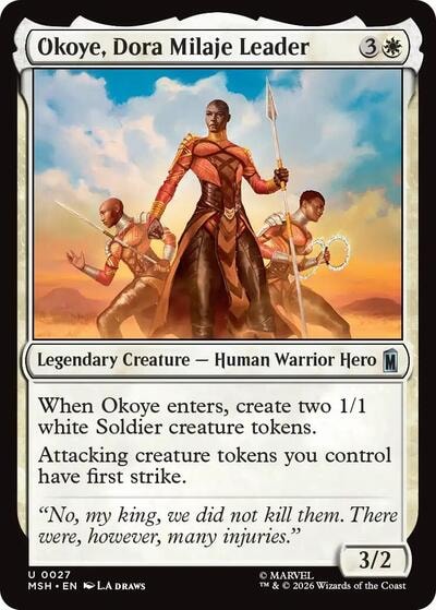 Okoye, Dora Milaje Leader (MSH) #27 Uncommon (Lightly Played) Marvel Super Heroes Magic: The Gathering: 2026