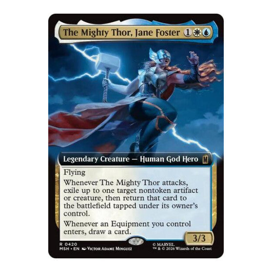 The Mighty Thor, Jane Foster (Extended Art) (MSH) #420 Rare Marvel Super Heroes Magic: The Gathering: 2026