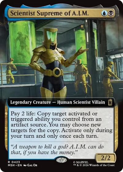 Scientist Supreme of A.I.M. (Extended Art) (MSH) #423 Rare (Foil Near Mint) Marvel Super Heroes Magic: The Gathering: 2026