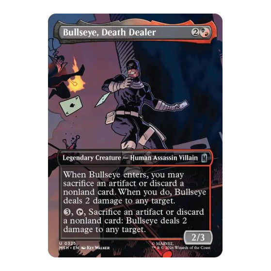 Bullseye, Death Dealer (Borderless) (MSH) #325 Uncommon (Foil Lightly Played) Marvel Super Heroes Magic: The Gathering: 2026