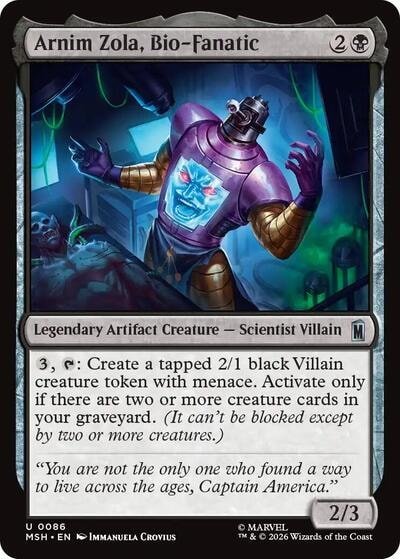 Arnim Zola, Bio-Fanatic (MSH) #86 Uncommon Marvel Super Heroes Magic: The Gathering: 2026