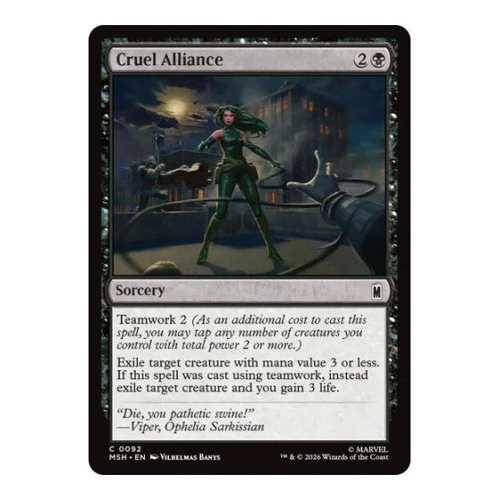 Cruel Alliance (MSH) #92 Common Marvel Super Heroes Magic: The Gathering: 2026