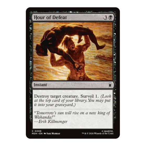 Hour of Defeat (MSH) #99 Common (Lightly Played) Marvel Super Heroes Magic: The Gathering: 2026