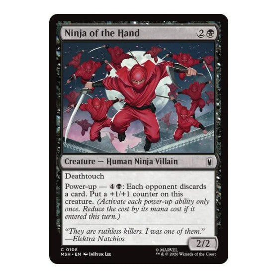 Ninja of the Hand (MSH) #108 Common (Lightly Played) Marvel Super Heroes Magic: The Gathering: 2026