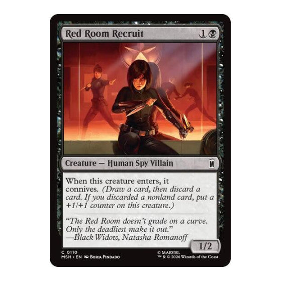 Red Room Recruit (MSH) #110 Common (Lightly Played) Marvel Super Heroes Magic: The Gathering: 2026