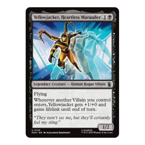 Yellowjacket, Heartless Marauder (MSH) #123 Uncommon (Foil Lightly Played) Marvel Super Heroes Magic: The Gathering: 2026