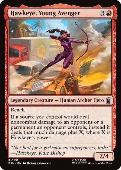 Hawkeye, Young Avenger (MSH) #131 Uncommon (Lightly Played) Marvel Super Heroes Magic: The Gathering: 2026