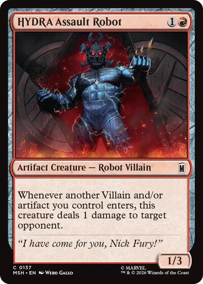HYDRA Assault Robot (MSH) #137 Common (Lightly Played) Marvel Super Heroes Magic: The Gathering: 2026