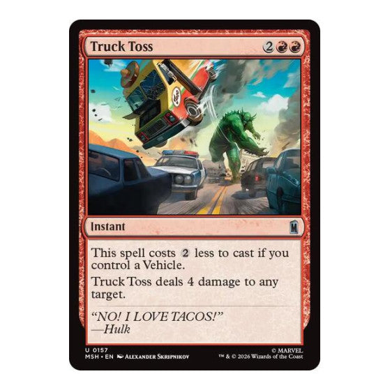 Truck Toss (MSH) #157 Uncommon (Lightly Played) Marvel Super Heroes Magic: The Gathering: 2026