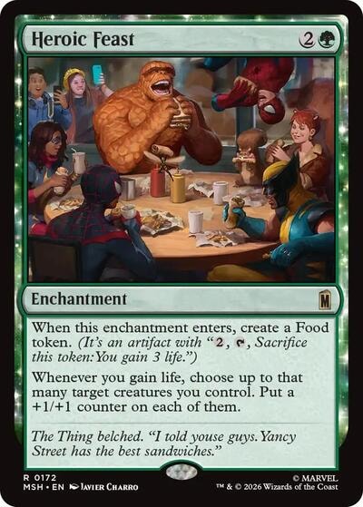 Heroic Feast (MSH) #172 Rare (Near Mint) Marvel Super Heroes Magic: The Gathering: 2026