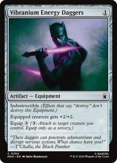Vibranium Energy Daggers (MSH) #254 Common (Lightly Played) Marvel Super Heroes Magic: The Gathering: 2026