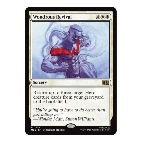 Wondrous Revival (MSC) #528 Rare (Lightly Played) Commander: Marvel Super Heroes Magic: The Gathering: 2026