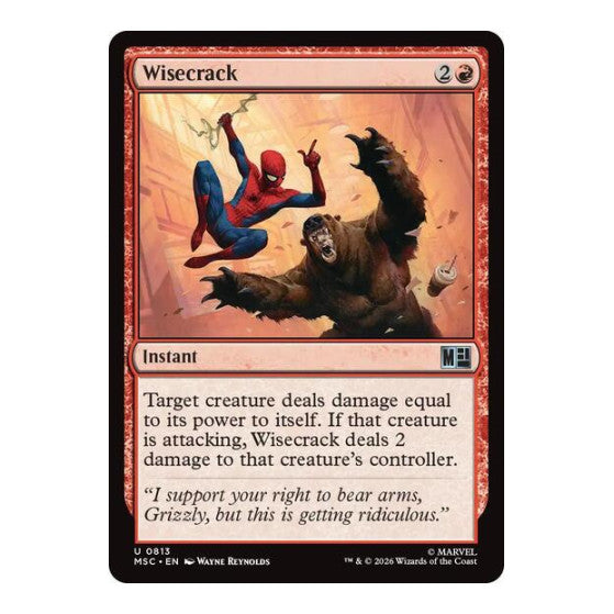 Wisecrack (MSC) #813 Uncommon (Foil Lightly Played) Commander: Marvel Super Heroes Magic: The Gathering: 2026