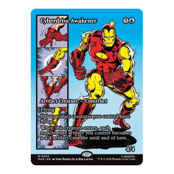 Cyberdrive Awakener (Borderless) (MAR) #53 Mythic Rare (Near Mint) Marvel Universe Eternal-Legal Magic: The Gathering: 2025